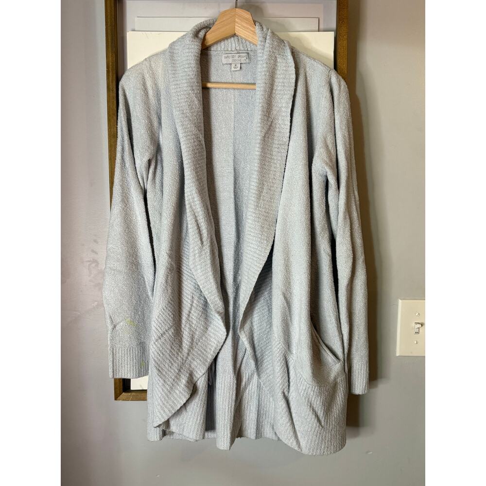 Barefoot Dreams Cozy Chic Lite Circle Cardigan in Blue Water size medium - Picture 4 of 7